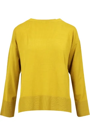 Kaos Bluzki, Kobieta, Żółty, M, Oliwa Kimono Sweter