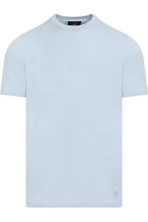 Dunhill Koszulki, Mężczyzna, Niebieski, S, Niebieski T-shirt z bawełny Ss 24