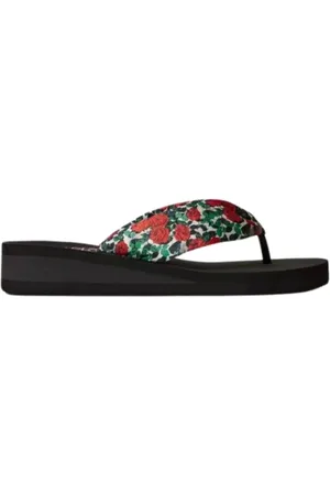 Twin-Set Buty, Kobieta, Różowy, 40 EU, Poliester, Platformowe Klapki z Nadrukowanymi Paskami