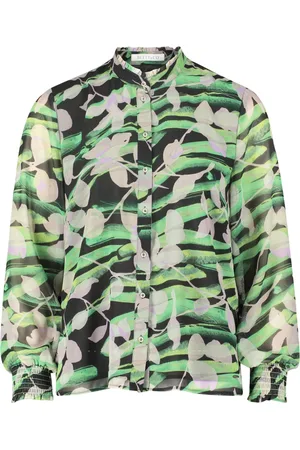 Betty & Co Bluzki, Kobieta, Wielobarwność, 2XL, Szyfon, Kwiatowa Bluzka z Chiffonu