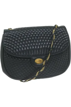 Bally Pre-owned, Kobieta, Niebieski, ONE SIZE, Skóra, Pre-owned skórzane torby na ramię