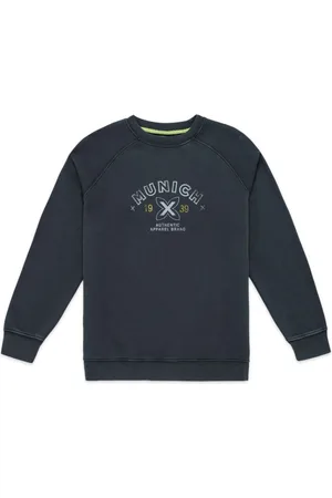 Munich Bluzy, Mężczyzna, Czarny, XL, Miękki Wyprany Urban Casual Sweatshirt