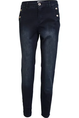 2-Biz Jeansy, Kobieta, Czarny, XL, Denim, Bleached Skinny Denim Jeansy