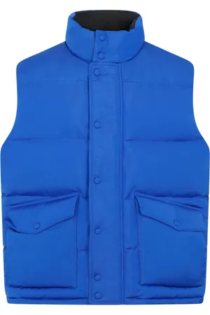 Alexander McQueen Kurtki, Mężczyzna, Niebieski, L, Niebieski Kamizelka Pikowana