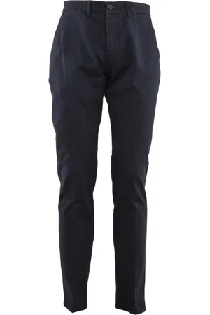 HARMONT&BLAINE Spodnie, Mężczyzna, Niebieski, L, Welurowe Spodnie Chino