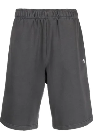 AMBUSH Szorty, Mężczyzna, Szary, S, Logo-Print Elastyczne Track Shorts