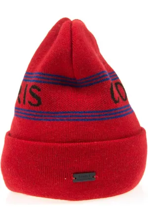 D.A. Daniele Alessandrini Akcesoria, Mężczyzna, Czerwony, ONE SIZE, Ciepła Zrobiona Na Drutach Beanie Hat