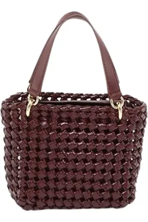 THEMOIRÈ Torebki, Kobieta, Fioletowy, ONE SIZE, Marsala Knots Clutch Bag Eco-Tkanina