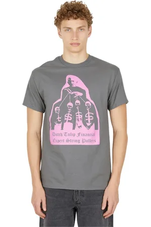 DTF.NYC Koszulki, Mężczyzna, Szary, M, Bawełna, Tulip Mania T-Shirt