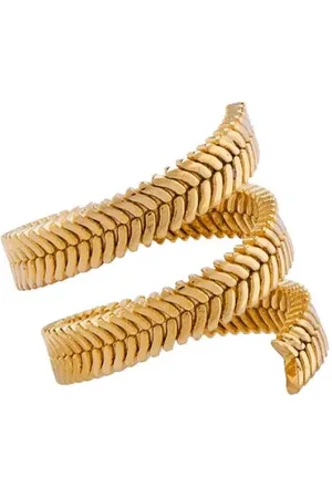 FEDERICA TOSI Akcesoria, Kobieta, Żółty, ONE SIZE, Pierścień spiralny z brązu pozłacany 18kt