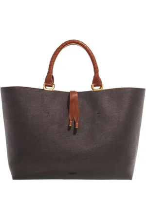 Chloé Torebki, Kobieta, brązowy, ONE SIZE, Szara Skórzana Torba Shopper