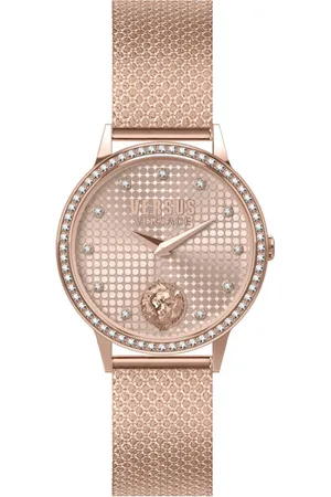 VERSACE Akcesoria, Kobieta, Różowy, ONE SIZE, Kryształowy Zegarek Damski Strandbank