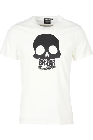 Barbour Koszulki, Mężczyzna, Biały, M, T-shirt z graficznym nadrukiem