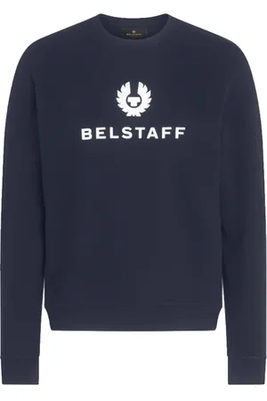 Belstaff Bluzy, Mężczyzna, Niebieski, L, Ciemne Ink Signature Crewneck Sweatshirt