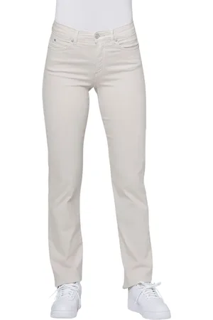 C.ro Jeansy, Kobieta, Beżowy, 2XL, Bawełna, Klasyczne Slim-fit Jeansy, Regular do Luźnego