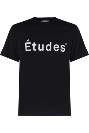 Etudes Koszulki, Mężczyzna, Czarny, S, Biała Koszulka z Logo z Bawełny