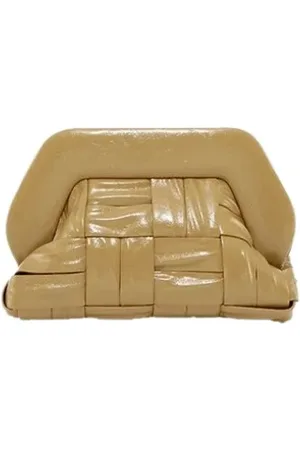 THEMOIRÈ Torebki, Kobieta, Beżowy, ONE SIZE, Vegan Twist Clutch Torba Z Magnetycznym Zapięciem