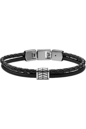 Fossil Akcesoria, Mężczyzna, Czarny, ONE SIZE, Bransoletka Vintage Casual dla mężczyzn