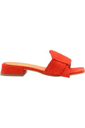 E mia Buty, Kobieta, Pomarańczowy, 37 EU, Eleganckie Mules na Obcasie dla Kobiet