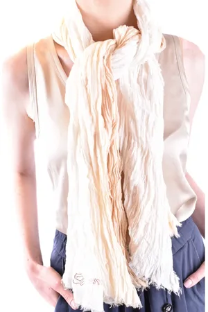 BLUMARINE Akcesoria, Kobieta, Beżowy, ONE SIZE, Elegant Silk Cotton Scarf