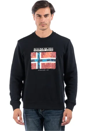 Napapijri Bluzy, Mężczyzna, Czarny, M, Klasyczny Crewneck Sweatshirt