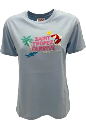 MC2 SAINT BARTH Koszulki, Kobieta, Niebieski, S, Azzurro Saint Tropez T-shirt