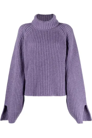 Khaite Swetry, Kobieta, Fioletowy, M, Kaszmir, Amethyst Cashmere Roll-Neck Sweater