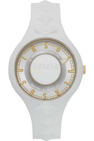 VERSACE Akcesoria, Kobieta, Biały, ONE SIZE, Sporty and Gold Watch