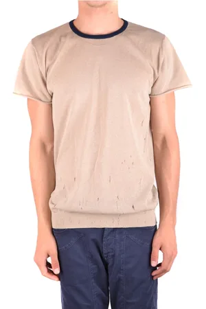 D.A. Daniele Alessandrini Koszulki, Mężczyzna, Beżowy, L, Stylowy T-shirt męski