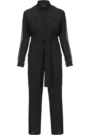 Pinko Kombinezony, Kobieta, Czarny, S, Elegant Marocaine Jumpsuit