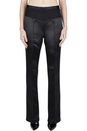 Helmut Lang Spodnie, Kobieta, Czarny, M, Poliester, Satin Tuxedo Spodnie