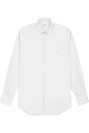 BROOKSFIELD Koszule, Mężczyzna, Biały, L, Koszula Bawełniana Modern Fit Długi Rękaw