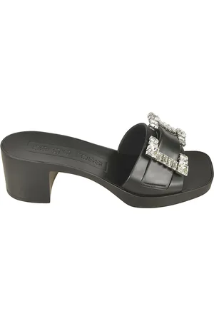 Sergio Rossi Buty, Kobieta, Czarny, 37 EU, Czarne Sandały Elegancki Styl