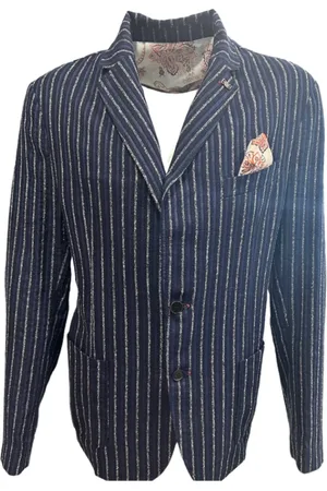 BOB der Bär Kurtki, Mężczyzna, Wielobarwność, 3XL, Elegancki Blazer w Paski Tenisowe