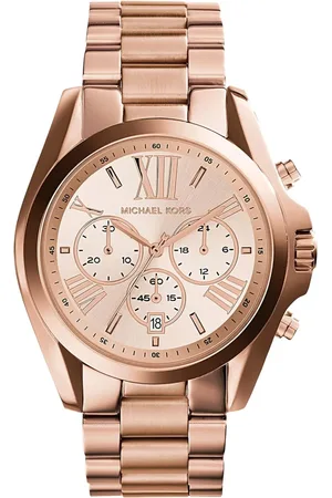 Michael Kors Akcesoria, Kobieta, Różowy, ONE SIZE, Len, Zegarek Bransoletka Bradshaw Rosegold