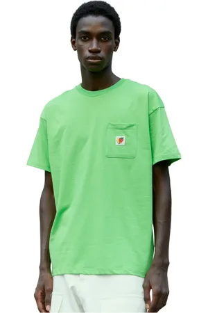 Sky High Farm Koszulki, Mężczyzna, Zielony, M, Bawełniany T-shirt z logo na piersi