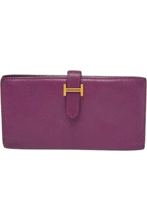 Hermès Pre-owned, Kobieta, Fioletowy, ONE SIZE, Pre-owned skórzane portfele