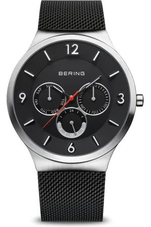 Bering Akcesoria, Mężczyzna, Czarny, ONE SIZE, Klasyczny Zegarek Kwarcowy Milanese