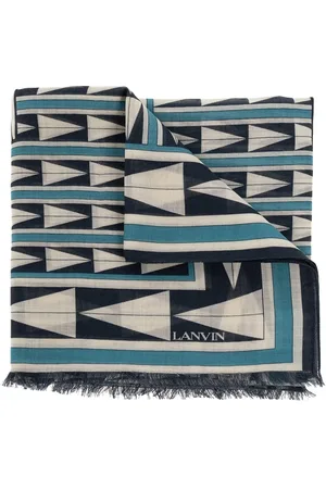 Lanvin Akcesoria, Kobieta, Wielobarwność, ONE SIZE, Zielony Wełniany Szal Frędzle Aw 23