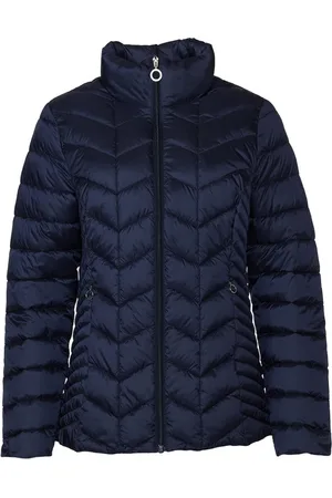 Danwear Kurtki, Kobieta, Niebieski, 4XL, Luksusowa Kurtka Zimowa Gunda Navy