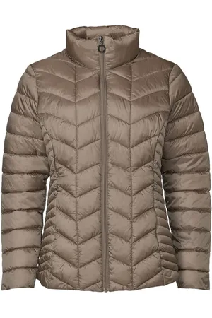 Danwear Kurtki, Kobieta, Beżowy, 2XL, Luksusowa Kurtka Puchowa Gunda Taupe