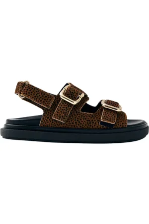 ALOHAS Buty, Kobieta, brązowy, 42 EU, Miękkie Tan Skórzane Sandały