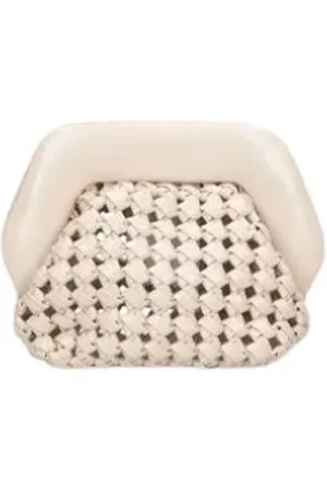 THEMOIRÈ Torebki, Kobieta, Biały, ONE SIZE, Shiny Knots Cloud Clutch Bag