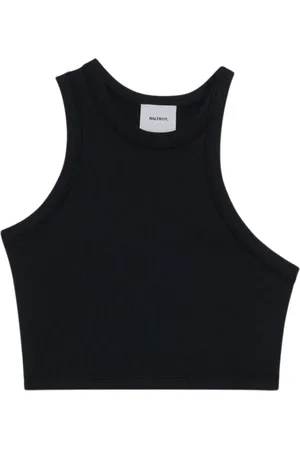 Halfboy Koszulki, Kobieta, Czarny, L, Asymetryczny Tank Top Crop Czarny