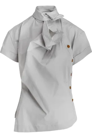 Vivienne Westwood Bluzki, Kobieta, Szary, S, Elegancka koszula SS Ming w szarym