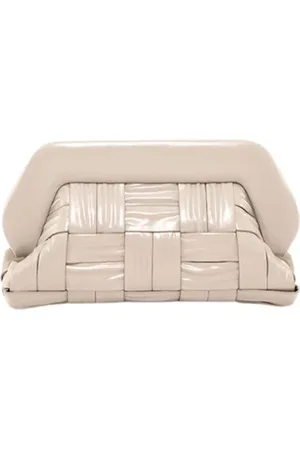 THEMOIRÈ Torebki, Kobieta, Biały, ONE SIZE, Chmura Pleciony Clutch Bag
