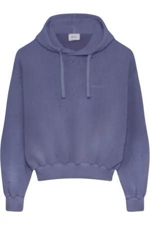 Halfboy Bluzy, Mężczyzna, Fioletowy, L, Bawełna, Indigo Blue Fleece Hoodie Pullover