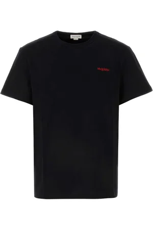 Alexander McQueen Koszulki, Mężczyzna, Czarny, L, Stylowy Czarny T-shirt z Bawełny