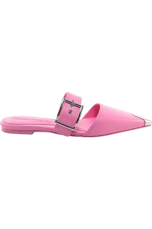 Alexander McQueen Buty, Kobieta, Różowy, 37 EU, Metalowy Nosek Skórzany Mule