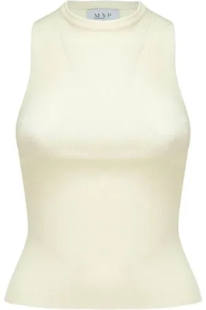 MVP Wardrobe Koszulki, Kobieta, Beżowy, S, Montfleury Knit TOP